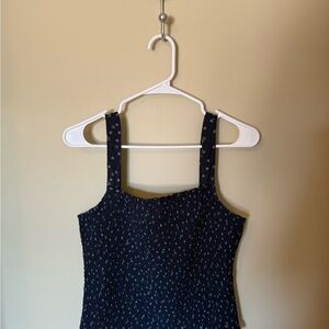 Women's Navy Blue Patterned Top